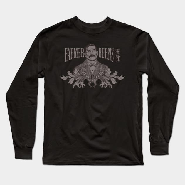 Farmer Burns (Sepia) Long Sleeve T-Shirt by Cyborg One